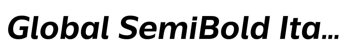 Global SemiBold Italic